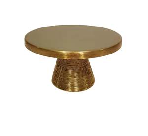 Présentoir à gâteaux décoratif personnalisé de forme ronde en métal doré fini pour anniversaire, événement, fête, présentoir, vente en gros en vrac - Product Image 2