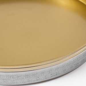 Plateau rond en aluminium en gros de présentation de produit d'argent et d'or pour la maison d'hôtel de restaurant - Product Image 3