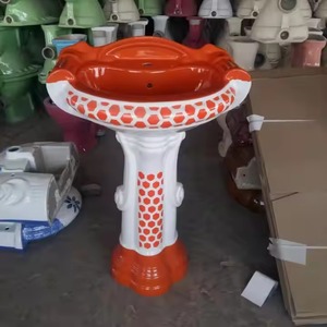 อ่างล้างหน้าตั้งพื้นอ่างล้างหน้าเซรามิกแบบตั้งพื้นดีไซน์ทันสมัย - Product Image 3