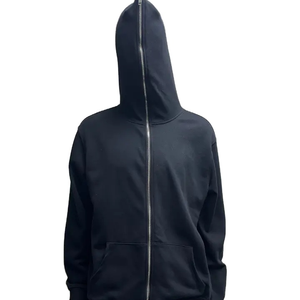 Sudadera con capucha y cremallera de cara completa para hombre y mujer, ropa deportiva unisex con logo de diseño personalizado, venta al por mayor, fabricante de india - Product Image 5