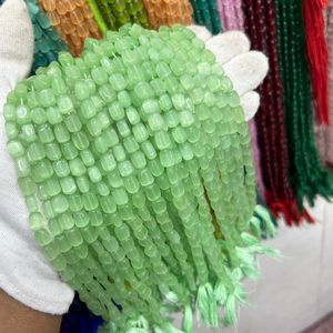 Prehnite Monalisa ลูกปัดพลอยสีเขียวเรียบรูปทรงก้อนกลมสำหรับทำเครื่องประดับและหัตถกรรมลูกปัดอัญมณีแบบเรียบ - Product Image 2