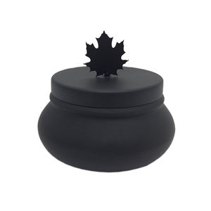 Boîte de forme ronde en métal plaqué or de conception classique avec couvercle fini noir pour boîte de rangement des aliments de table d'ustensiles de cuisine - Product Image 3