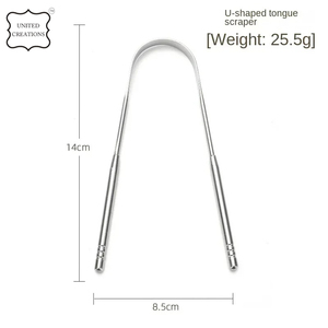 Ensemble de nettoyage buccal portable grattoir à langue en acier inoxydable nettoyant pour langue en métal produit de soins bucco-dentaires de qualité supérieure - Product Image 5