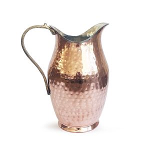 Hand Hammered Copper Jug, Carafe for Beverage Service, Surahi Copper Color Authentic Design Produced With Traditional Methods - Product Image 5