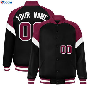 Veste universitaire unisexe pour homme BOBBIN INDUSTRIES, vente chaude, personnalisable, style baseball, tissu en toile, polaire, grande taille - Product Image 1