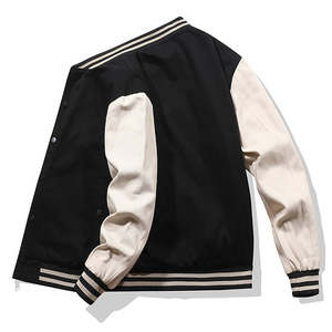 Varsity Jacket Veste de baseball à manches longues pour hommes Impression brodée personnalisée Logo patché avec manches en cuir Vasity Jacket - Product Image 3