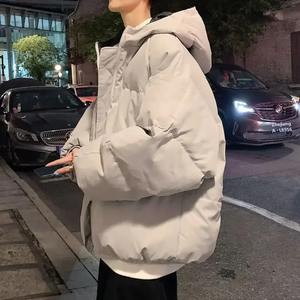 Winter Solid Color Hooded Puffer Jacket Cotton <b>Coat</b> for Men Women Trendy <b>Padded</b> Jacket Parkas - Product Image 2
