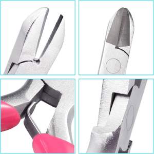 Nuevos mini alicates diagonales cortadores de alambre de 3 "con mango de PVC negro Acero quirúrgico para la fabricación de joyas - Product Image 3