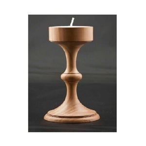 Pot de bougie unique en bois dans un porte-pâte de qualité supérieure avec support élégant parfait pour la décoration de vaisselle de fêtes de mariage à domicile - Product Image 6
