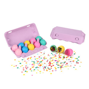Huevos de confeti de 10CT Cascarones para decoraciones de fiesta de Festival de Pascua Divertido juguete de actividades para interiores y exteriores - Product Image 1