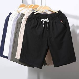 Offre Spéciale hommes été décontracté Shorts 100% lin taille élastique tissé Shorts grande taille Smart Shorts direct du Bangladesh - Product Image 1
