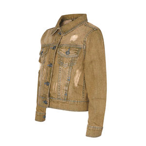 Chaqueta Vaquera de Mezclilla con Botones Extra Grande para Mujer, Estilo Casual, Ropa de Abrigo para Otoño, Chaqueta Vaquera Informal OEM para Damas - Product Image 6