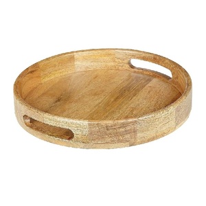 Bandeja ovalada de madera de acacia personalizada hecha a mano de alta calidad para desayuno, postre, aperitivos, bandeja para servir Navidad - Product Image 3
