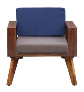 สเตลล่าที่นั่งเดี่ยวทำจากไม้เบาะผ้าที่เท้าแขนในสวนแบบทันสมัยสีน้ำตาลทุกสภาพอากาศสำหรับห้องนั่งเล่น - Product Image 2