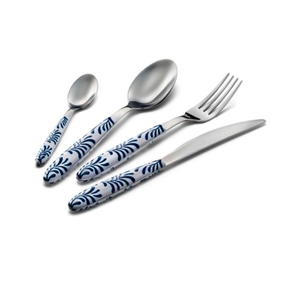 Nouveau design de vente en gros de couverts en métal élégants faits à la main, ensemble de couverts en acier inoxydable plaqué argent pour le dîner dans l'Ouest - Product Image 1