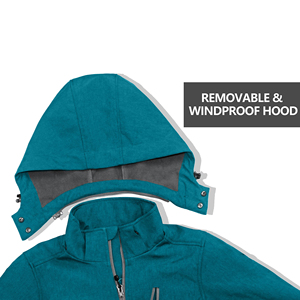 Veste Softshell pour femmes Fleece Inside Windproof Outdoor Workwear Coupe-vent élégant et imperméable avec capuche - Product Image 6