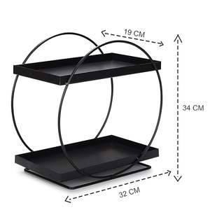 Étagère à épices multifonctionnelle en métal à quatre niveaux, organisateur de rangement de cuisine, porte-bocaux et porte-bouteilles et outils de nettoyage, décoration de cuisine - Product Image 4