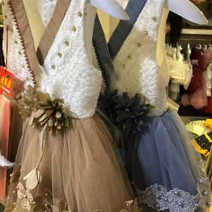 เสื้อชุดซาตินสีขาวแฟนซีของเด็กชุดปาร์ตี้สำหรับเด็กผู้หญิงในช่วงฤดูใบไม้ผลิ - Product Image 6