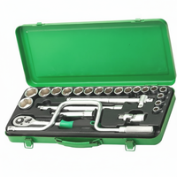 ITA Tools – Jeu de douilles à cliquet 1/2 po, 25 pièces, en acier CV, finition mate, avec mallette de transport, OEM Speeder et cliquet