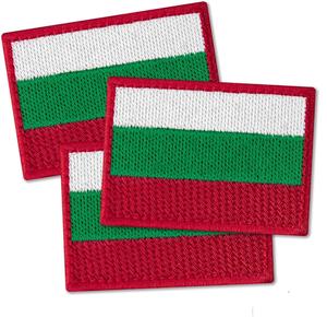 Patch brodé de qualité supérieure du drapeau de la Bulgarie, appliqué thermocollant pour pays européens - Product Image 3