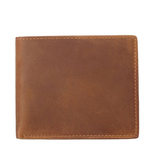 Custom Logo Vintage Style Custom Branding Wholesale Men Genuine Leather <b>Wallet</b> with <b>RFID</b> Blocking and Zipper Closure - Product Image 5