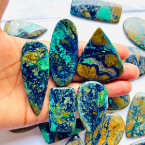 Piedra preciosa de malaquita azurita de alta calidad 100% azurita natural malaquita hecha a mano con buenos sentimientos - Product Image 1