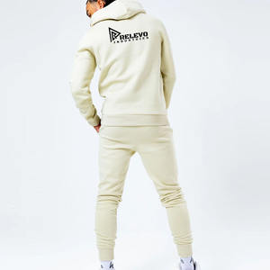 Pantalons de sport de bonne qualité, survêtements deux pièces personnalisables pour l'hiver, respirants, 100% coton, unis, pour l'entraînement physique - Product Image 2