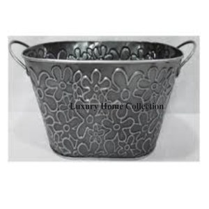 Nuevo arte moderno diseñador elegante aspecto atractivo plata brillante pulido grande Metal resistente Hogar y Hotel maceta decorativa y maceta - Product Image 4