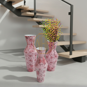 Coastal Iron Flower <b>Vase</b> Enamel Printed Stylish <b>Decorative</b> <b>Vase</b> for Wedding Events and Elegant Home Decor - Product Image 6