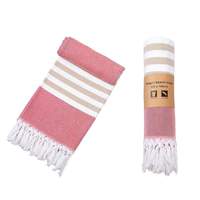 Foulard en coton Fouta Pareo, couleur et taille personnalisées, motif rayé, été, style européen et américain, doux pour la peau, longue écharpe pour usage quotidien, Inde