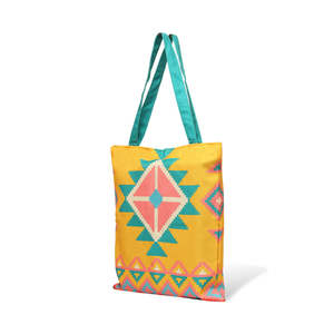 Vivid <b>Abstract</b> Cotton <b>Canvas</b> Tote Bags with Zipper Closure - Product Image 6