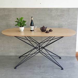 Stable & Assembled <b>Extendable</b> Artistic Iron Leg Oval <b>Dining</b> <b>Table</b> 160x70cm Sintered Stone BA68156 - Product Image 5