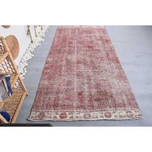 Tapis turc vintage 4,2x8,8 pieds, tapis d'intérieur, tapis rouge ombré - Product Image 1