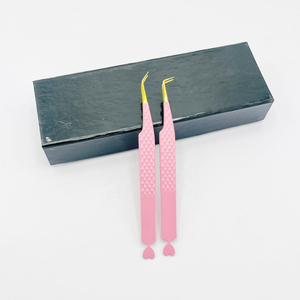 Private Label Silver Tweezer <b>Eyelash</b> Tweezers Volume <b>Eyelash</b> <b>Glue</b> Extension Stainless Steel Tip Silver Cosmetic Tools - Product Image 4