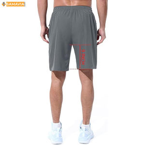 SAMAVIA, pantalones cortos Cargo para hombre, 100% de poliéster, de secado rápido, transpirable, cintura elástica, duraderos, informales, de verano, con bolsillo Elegante, sólido - Product Image 5
