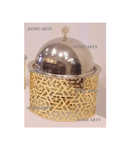 Plato de frotamiento de hierro de último diseño con tapa de acero inoxidable, plato de frotamiento de comida para hoteles para uso en fiestas y eventos - Product Image 6