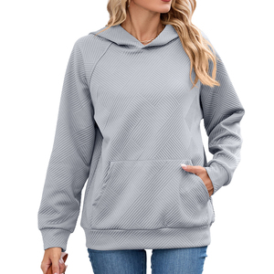 Sweats à capuche personnalisés respirants en polyester pour femmes Grande taille Boxy Wash Sweat-shirt à capuche long pour femmes en vrac - Product Image 5