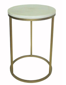 Mesa de centro moderna de Metal y oro para sala de estar, mueble redondo con estilo nórdico, juego lateral de lujo, novedad - Product Image 5