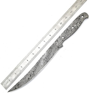 มีดตกปลาเหล็กดามัสกัสแบบเต็มรูปแบบทำด้วยมือมีดสำหรับตั้งแคมป์แบบเต็มถังมีดเดินป่าของขวัญสำหรับเธอ - Product Image 2