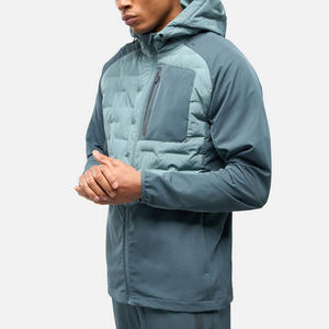 Veste de course isolée pour homme, veste de randonnée thermique hybride, logo personnalisé en gros - Product Image 4