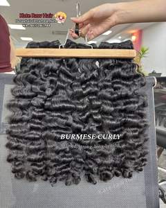 ผมต่อผมมนุษย์แบบมัดเป็นลอนแบบชาวเบอร์เมสผมหยิกแบบชาวเวียดนาม - Product Image 2