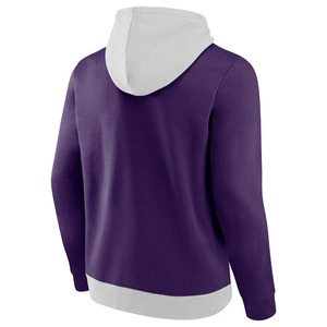 Sweat à capuche personnalisé color block en polyester/coton 200-320 grammes, molleton surdimensionné, écoresponsable, avec fermeture éclair intégrale, effet délavé à l'acide - Product Image 3