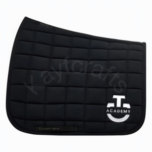 Black Academy Dressage Saddle Pad con acolchado cuadrado Transpirable Secado rápido Diseño ergonómico - Product Image 1