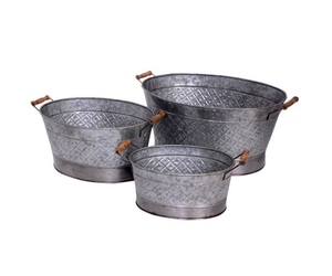 Pot de fleurs en métal galvanisé décoratif pour la maison et le jardin Pot de fleurs taille personnalisée fait à la main en vrac - Product Image 6