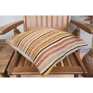 Beige Kilim Wool <b>Pillow</b> 18x18 Inch Luxury Accent <b>Pillow</b> Vintage Fluffy Print Pattern Woven <b>Feather</b> for Bedding for Christmas - Product Image 4