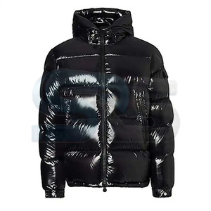 Mens Quilted Winter Jacket Hooded Puffer <b>Bubble</b> <b>Coat</b> Lightweight Outdoor Warm Fashion Streetwear Custom Logo OEM 2025 Collection - Product Image 1