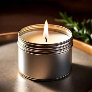 Pot à bougie en métal avec couvercle premium pour la préservation de l'arôme, gardant le parfum fort et frais plus longtemps - Product Image 2