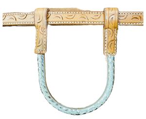 Cabecera de cuero de una oreja ecuestre occidental elegante de alta calidad bordado tallado a mano precio al por mayor para montar a caballo - Product Image 5