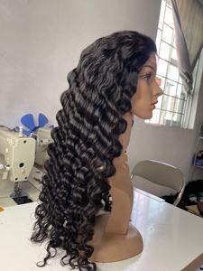 Perruques frontales 100% cheveux humains vierges vietnamiens de qualité supérieure Remy, avec ondulations profondes, densité 180%, trame de peau et cheveux bruts - Product Image 4