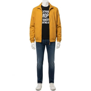 Veste pour homme en tricot respirant en laine peignée Tissu en polyester Impression par transfert thermique Vêtement d'extérieur léger Fournisseur de vêtements personnalisés - Product Image 4